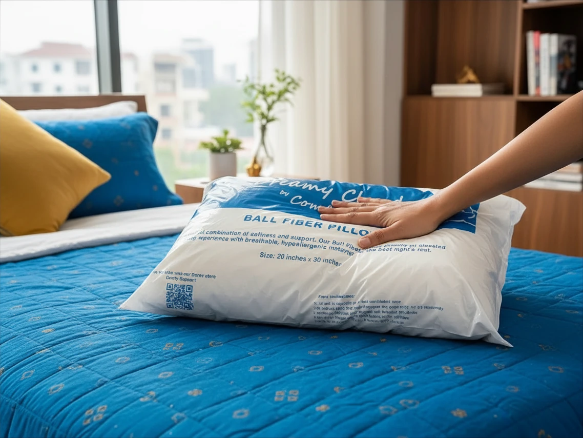 Ball Fiber Pillows ( set of two )